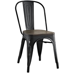 Promenade Bamboo Side Chair - Black 