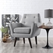 Posit Upholstered Fabric Armchair - Light Gray - MOD2407