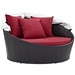 Convene Canopy Outdoor Patio Daybed - Espresso Red Style B - MOD2625