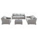 Conway Sunbrella® Outdoor Patio Wicker Rattan 4-Piece Furniture Set A - Light Gray Gray - MOD2659