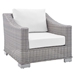 Conway Sunbrella® Outdoor Patio Wicker Rattan 4-Piece Furniture Set A - Light Gray White - MOD2664