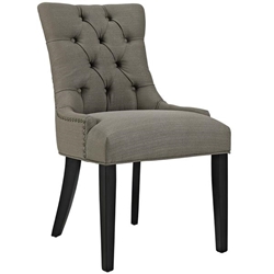Regent Tufted Fabric Dining Side Chair - Granite 