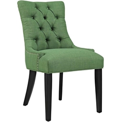 Regent Tufted Fabric Dining Side Chair - Kelly Green 