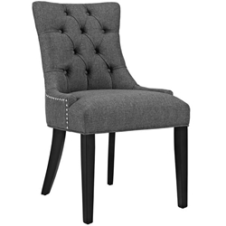 Regent Tufted Fabric Dining Side Chair - Gray 