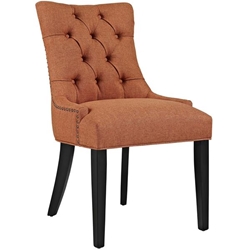 Regent Tufted Fabric Dining Side Chair - Orange 