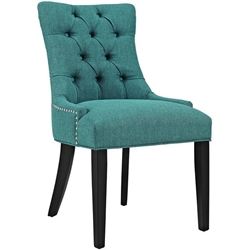 Regent Tufted Fabric Dining Side Chair - Teal 