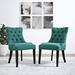 Regent Tufted Fabric Dining Side Chair - Teal - MOD2772