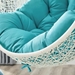 Hide Outdoor Patio Swing Chair With Stand - White Turquoise - MOD2902