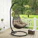 Abate Outdoor Patio Swing Chair With Stand - Black Mocha - MOD2904