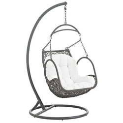 Arbor Outdoor Patio Wood Swing Chair - White 