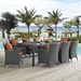 Sojourn 9 Piece Outdoor Patio Sunbrella® Dining Set - Canvas Tuscan - MOD2936