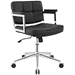 Portray Mid Back Upholstered Vinyl Office Chair - Black - MOD2969