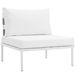 Harmony 7 Piece Outdoor Patio Aluminum Sectional Sofa Set B - White White - MOD3060