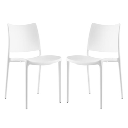 Hipster Dining Side Chair Set of 2 - White 