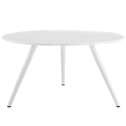 Lippa 54" Round Wood Top Dining Table with Tripod Base - White 