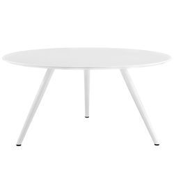 Lippa 60" Round Wood Top Dining Table with Tripod Base - White 