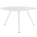 Lippa 54" Round Artificial Marble Dining Table with Tripod Base - White - MOD3350