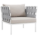 Harmony Outdoor Patio Aluminum Armchair - White Beige - MOD3493