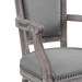 Penchant Vintage French Upholstered Fabric Dining Armchair - Light Gray - MOD3504