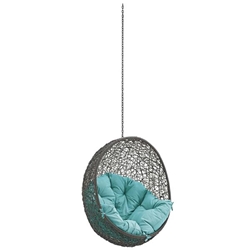 Hide Outdoor Patio Swing Chair Without Stand - Gray Turquoise 