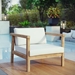 Bayport Outdoor Patio Teak Armchair - Natural White - MOD3678