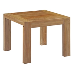 Upland Outdoor Patio Wood Side Table - Natural 