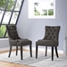 Regent Dining Side Chair Fabric Set of 2 - Brown - MOD3797