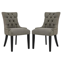 Regent Dining Side Chair Fabric Set of 2 - Granite 