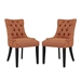 Regent Dining Side Chair Fabric Set of 2 - Orange - MOD3803