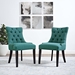 Regent Dining Side Chair Fabric Set of 2 - Teal - MOD3804