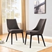 Viscount Dining Side Chair Fabric Set of 2 - Brown - MOD3810