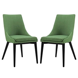 Viscount Dining Side Chair Fabric Set of 2 - Kelly Green 