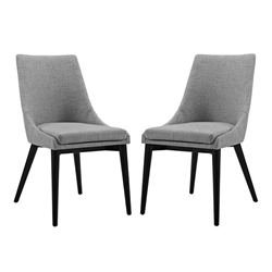 Viscount Dining Side Chair Fabric Set of 2 - Light Gray 
