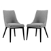 Viscount Dining Side Chair Fabric Set of 2 - Light Gray - MOD3815