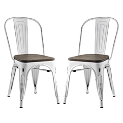 Promenade Dining Side Chair Set of 2 - White 