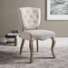 Array Vintage French Upholstered Dining Side Chair - Beige - MOD4033