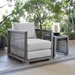 Aura Rattan Outdoor Patio Armchair - Gray White - MOD4075