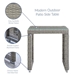 Aura Outdoor Patio Wicker Rattan Side Table - Gray - MOD4081