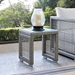 Aura Outdoor Patio Wicker Rattan Side Table - Gray - MOD4081