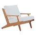 Saratoga Outdoor Patio Teak Armchair - Natural White - MOD4096