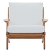 Saratoga Outdoor Patio Teak Armchair - Natural White - MOD4096