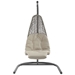 Landscape Hanging Chaise Lounge Outdoor Patio Swing Chair - Light Gray Beige - MOD4111