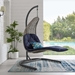 Landscape Hanging Chaise Lounge Outdoor Patio Swing Chair - Light Gray Navy - MOD4113