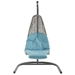 Landscape Hanging Chaise Lounge Outdoor Patio Swing Chair - Light Gray Turquoise - MOD4115