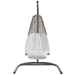 Landscape Hanging Chaise Lounge Outdoor Patio Swing Chair - Light Gray White - MOD4116