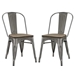 Promenade Dining Side Chair Set of 2 - Gunmetal Style B - MOD4253