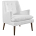 Leisure Upholstered Lounge Chair - White