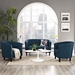 Prospect 3 Piece Upholstered Fabric Loveseat and Armchair Set - Azure - MOD4505