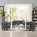 Prospect 3 Piece Upholstered Fabric Loveseat and Armchair Set - Gray - MOD4509