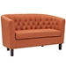 Prospect 3 Piece Upholstered Fabric Loveseat and Armchair Set - Orange - MOD4512